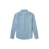 Timberland Вышитый логотип Slim Fit Casual Double Layer Cuff Long Sleeve Shirt Men Shirts Sky-Blue A2ERT-940