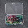 60pcs Plastic-coated Metal Paper Clip 12 Kinds Memo Clips Bookmarks School Stationery  Office