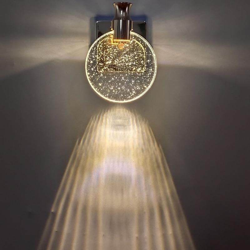 Light Luxury Crystal Wall Lamp LED Nordic Minimalist Living Room Background Wall Bedroom Bedside Aisle Wall Lamp