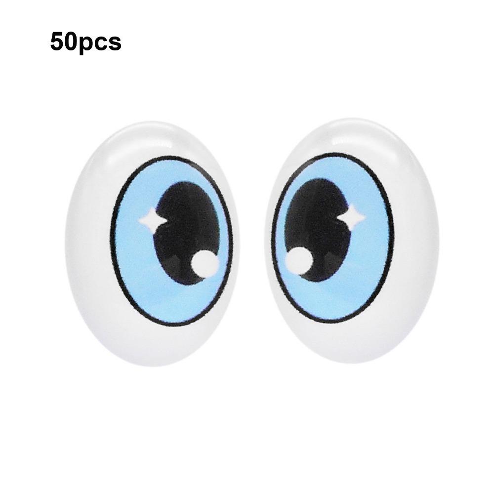 50pcs High Transparency Doll Eyes Accessories Multistyles Simulation Glass Eye Patches