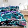 Vocaloid Neon Lights Performance Print 3Pcs Bedding Setduvet Cover With 2 Bedropillowcase Home Birthday Gift