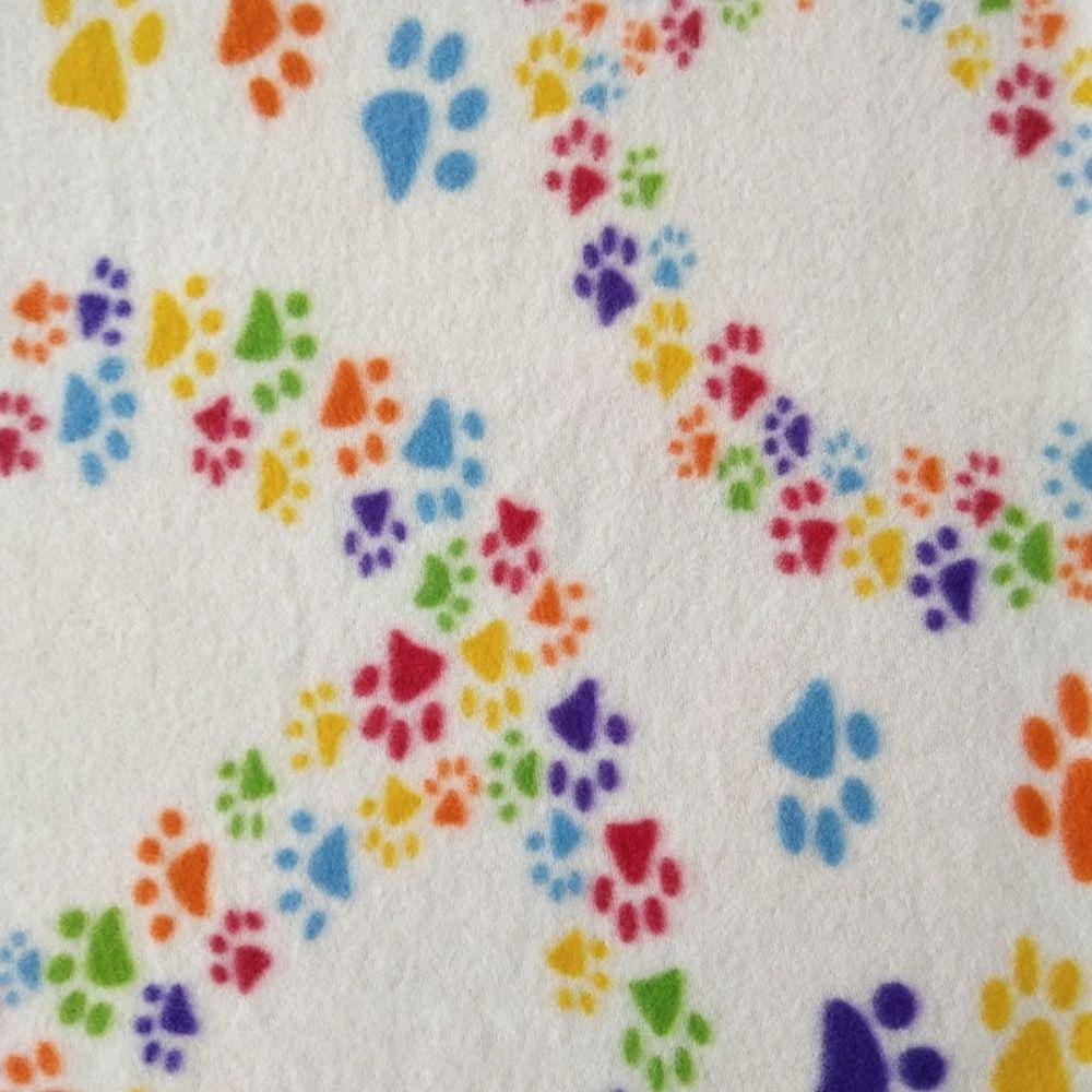 Мягкий флисовый коврик с принтом лап для домашних животных, милые одеяла с принтом лапы собаки, коврик для кровати для домашних животных, спальный коврик