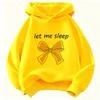 Let Me Sleep Kapuzenpullover mit Schleifen-Design für Kinder Kinder-Sweatshirt mit Kapuze für Jungen Mädchen Herbst Winter Freizeit-Kapuzenpullover
