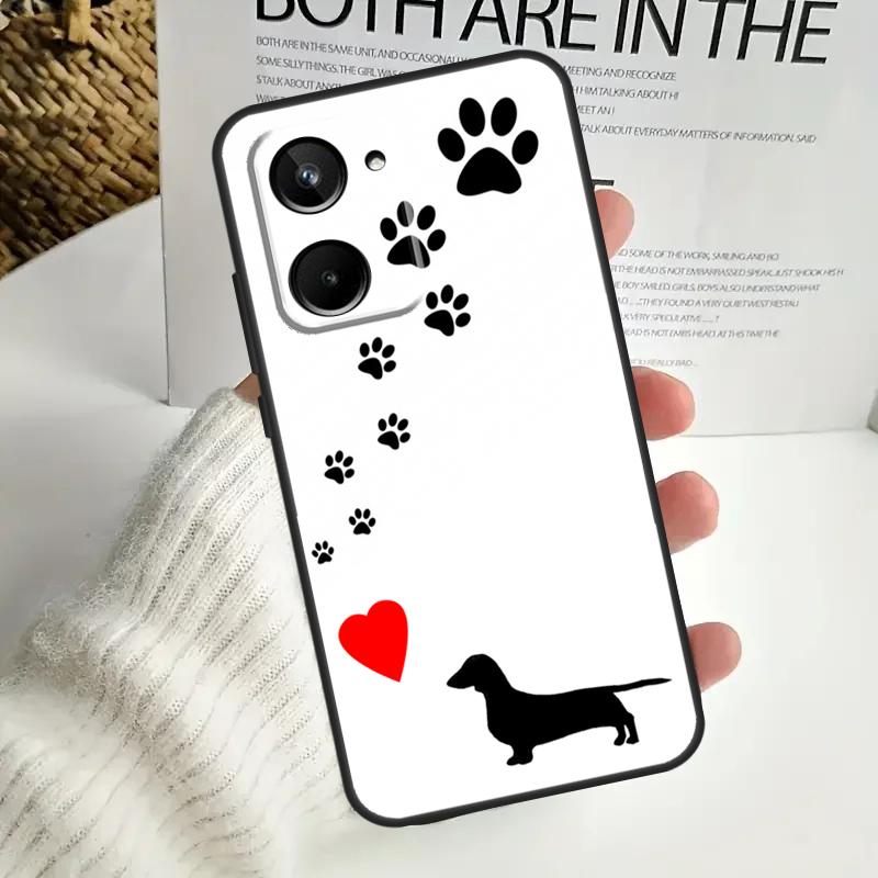 Sausage Dog Dachshund Quotes For Realme C75 C55 C71 C53 C67 C61 C33 C63 C51 C65 15 GT7 Pro 10 11 12 13 14 Pro Plus Case
