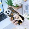 Забавный Милый Кот Чехол для Телефона Для iPhone 16,15,14,13,12,17,Pro,MAX белый Матовый Ударопрочный Чехол