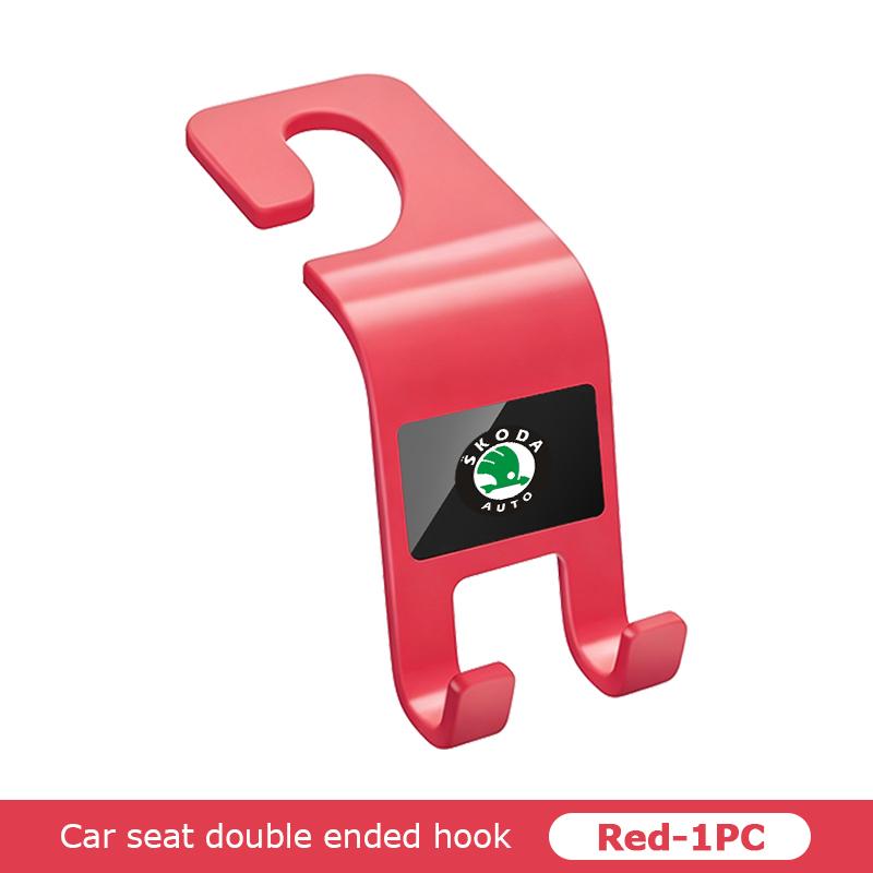 VIJT4 For Skoda Car Seat Back Hook Mobile Phone Bracket Handbag Hanger Interior Accessories Fabia Kamiq Superb Scala Enyaq-iV MK3