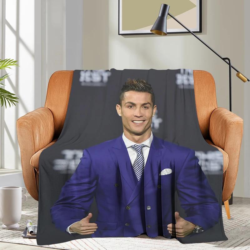Индивидуальное одеяло для дивана Роналду CR7 Кровать Кемпинг Дневной сон Пушистые мягкие одеяла для зимы Теплые King Size Микрофибра Постельное белье