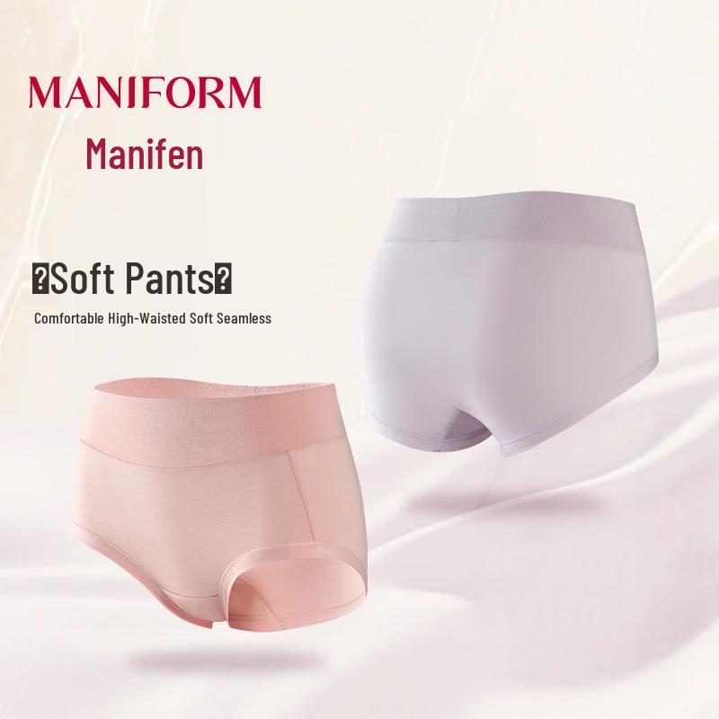 Женские бесшовные антибактериальные трусы Maniform из модала с высокой талией