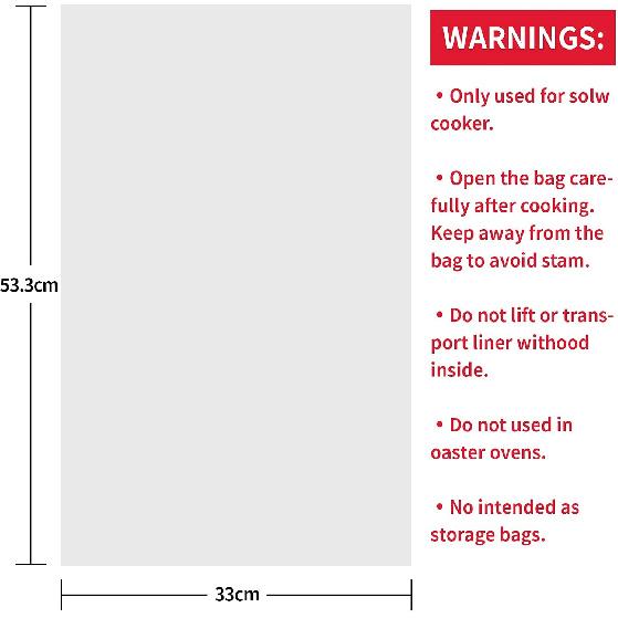 ECOOPTS Slow Cooker Liners Disposable Cooking Bags Large Size Pot Liners Fit 4QT to 8.5QT Suitable for Oval & Round Pot (10 BAGS)