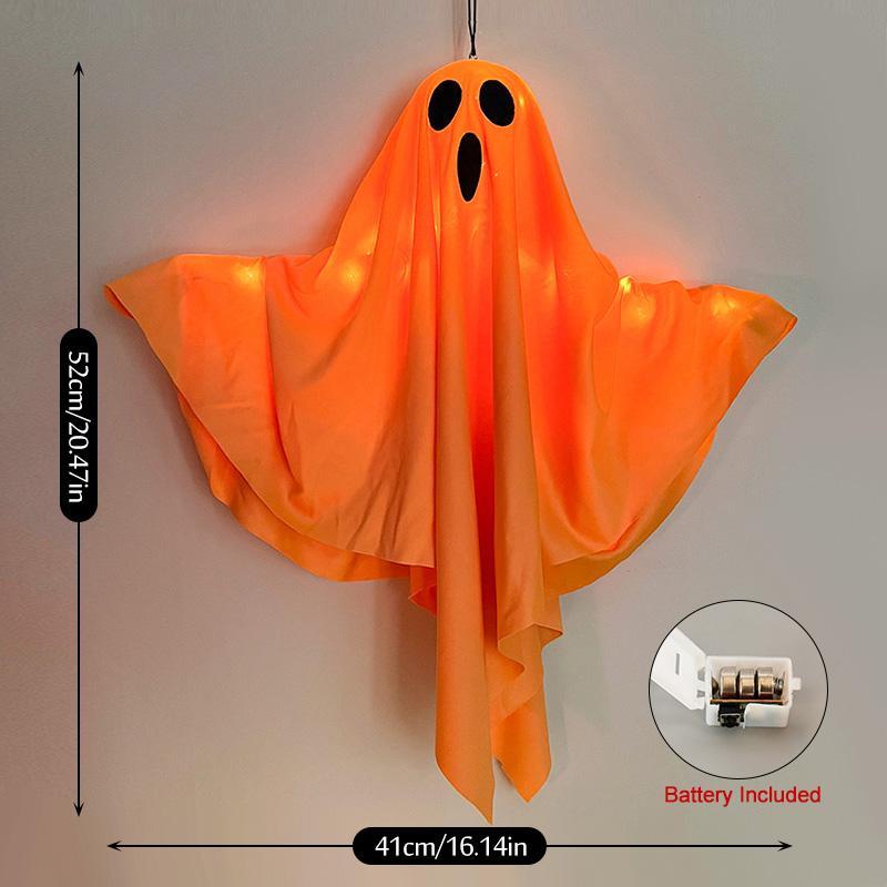 Halloween Party LED Glow Ghost Home Indoor Outdoor Decoration Supplies Haunted House Bar Hanging Horror Props with Lights