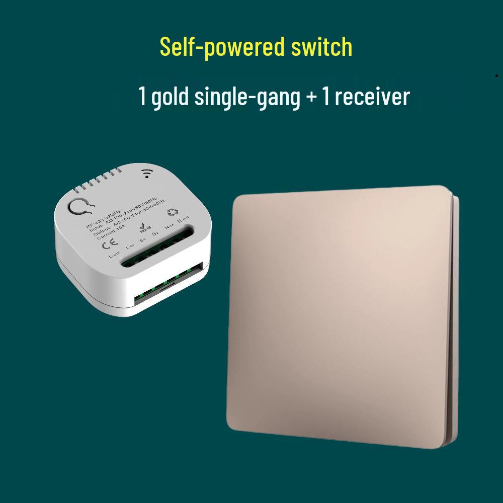 Беспроводной выключатель света с большой кнопкой, самопитанием - Не требует проводки или батареек