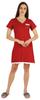 Inkmeso Solid Button Down Nightgown Sleepwear For Women  S V- Neck Nightshirt
