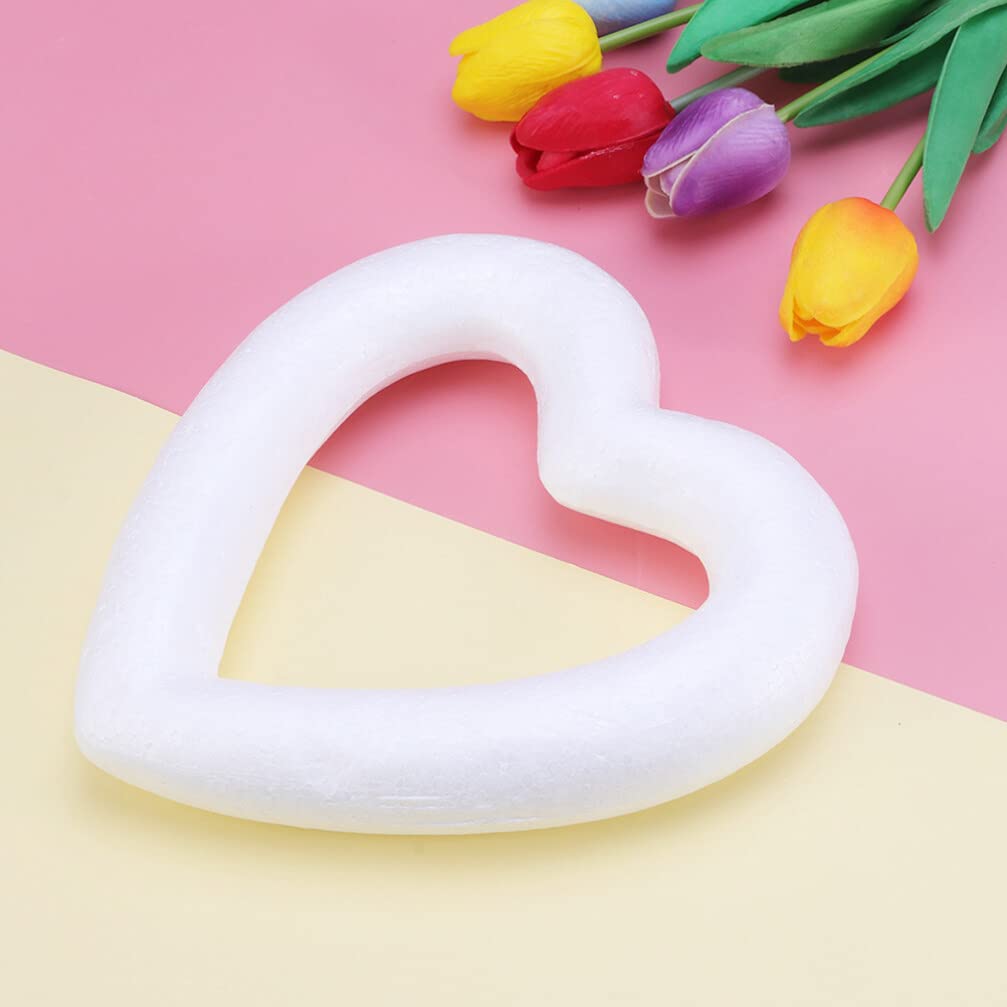 BESTOYARD Styrofoam Heart DIY Christmas Wreath Accessories for Weddings and Set of 18 11cm Wreaths, Shape, Wreaths, Crafts, Rings, Receptions, (6.5cm