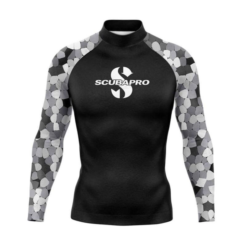Mens UPF 50 Long Sleeve Rash Guard Surfing Diving Swimming UV Protection Quick Dry Swim Shirt