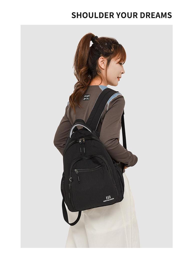 Korean Style Cross-Border Casual Backpack - Unisex Large Capacity Student Schoolbag for Outdoor Mountaineering & Hiking.