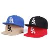 Children Gothic Letter LA Embroidery Flat Top Baseball Hat Boys and Girls Hip Hop Caps Snapback Cap Cotton Adjustable Hats