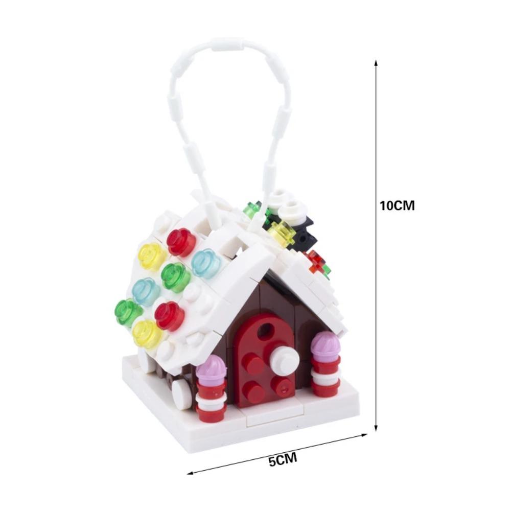 MOC City Christmas Building Blocks Figure Elk Sleigh Tree Garland Cape Coat Fireplace Candy Cane Snack Stand DIY Gift Toys K032