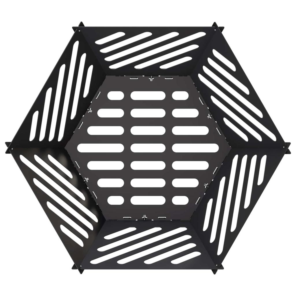 Fire Pit Black 60 x 53 x 30 cm Steel
