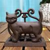 Rustic Cat Cast Iron Standing Napkin Holder European Home Table Bird Fork Spoon Metal Tissue Paper Holder Business Card Holders