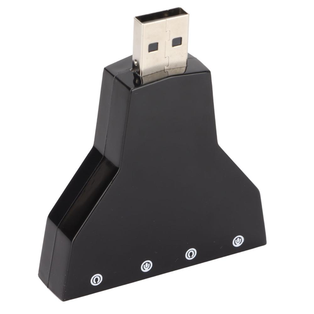 Dual Audio Interface USB Sound Card Independent Sound Card External Sound Adapter For Headphone