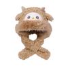 Thickened Ear Protection Hat Warm Lei Feng Cap Kawaii Little Sheep Plush Hat  Streetwear