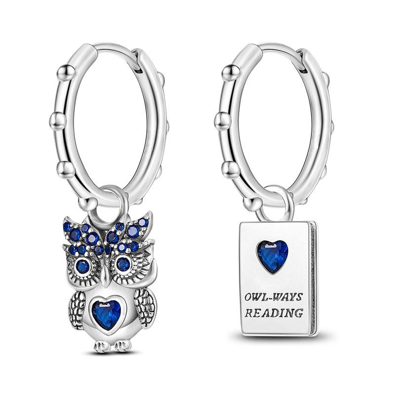 Silver Plated Hoop Earrings Moon Star Dreamcatcher Colored Zircon Fine Earring Jewelry Gift for Women