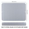 Silicone Dish Drying Mat Heat Resistant Drying Mat For Kitchen Counter Sink Refrigerator Drawer Liner Kitchen Drying Mat