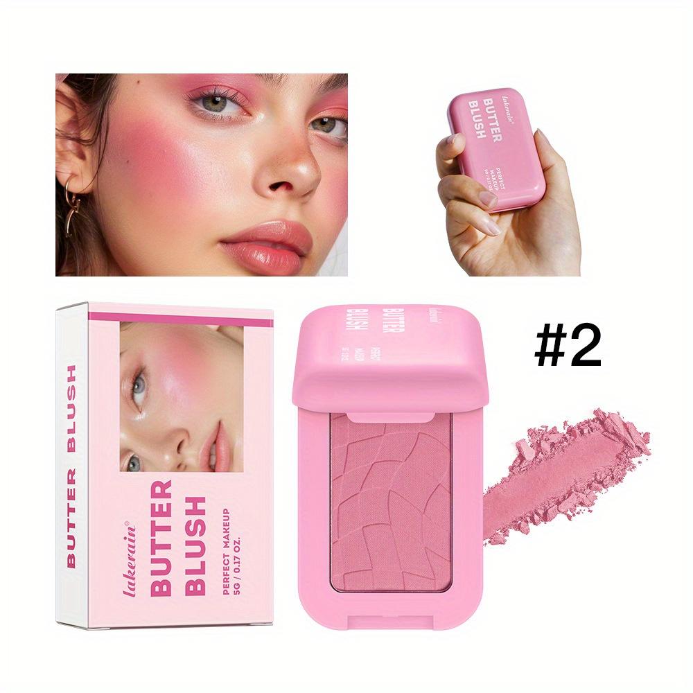 Butter Blush Cream Brightens and Improves Complexion Highlighting and Contouring Matt Blush Cream Blush Is Suitable for All Skin Types.