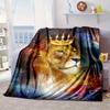Lion In The Wild Blanket Flannel Blanket for bed, sofa, Camping, Hiking, Picnic Essentials, gift for family Fan gifts