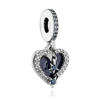 [PANDORA] 792356C01 Серебряный шарм-подвеска Сердце падающей звезды