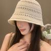 Летняя ажурная шляпа-панама 2025, Женская дышащая шляпа, Тонкая шляпа от солнца, Ажурная шляпа-ведро, Модная шляпа-котелок, Шляпа-ведро от солнца