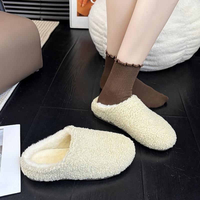 Шерстяная обувь, Тапочки, Женская обувь, Нескользящая, Теплая и Высококачественная хлопковая обувь