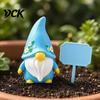 Holiday Lawn Sculpture 2Pcs Gnome Statue, 3D Printed Faceless Dwarf Garden Figurine, Cute Desk Waterproof Accents Micro Landscape Decor for Home Patio