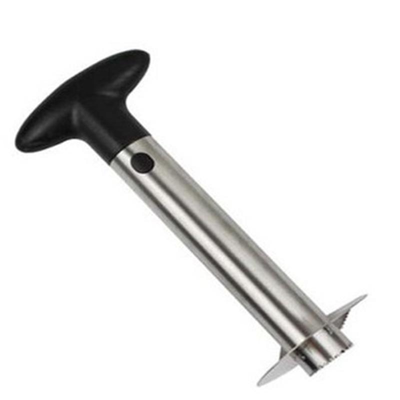 Stainless Steel Fruit Cutter - Adjustable Blade for Pineapple, Watermelon, Mango. Ergonomic & Durable for Home & Restaurant.