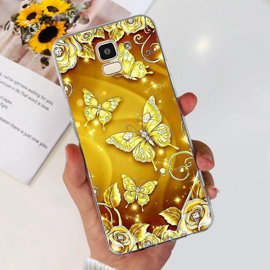 Красивый чехол с принтом для Samsung Galaxy J6 J6+ J600G J610G Мягкая силиконовая задняя крышка из ТПУ для чехлов телефона Samsung J6 J 6 Plus 2018