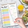 Рецепт самодисциплины Ежедневный и еженедельный планировщик Органайзер меню Спиральный отрывной блокнот для управления расписанием