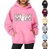 Women's Round Neck Long Sleeve Baseball Print Top Hoodie