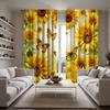 2 шт. HD цифровая занавеска с принтом желтый галстук цветы подсолнуха бабочка украшение дома стиль Украсьте гостиную спальню Wea