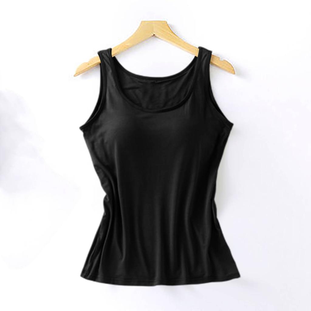 Женская майка-топ без рукавов, женская летняя цельная без стального кольца с нагрудной накладкой