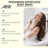 Moisturizing Skin Cleanser Persimmon Body Wash, 100ml Gentle Exfoliating Shower Gel with Fresh Trial Size Wash Fruit Scent, Deep Cleansing Mild Daily