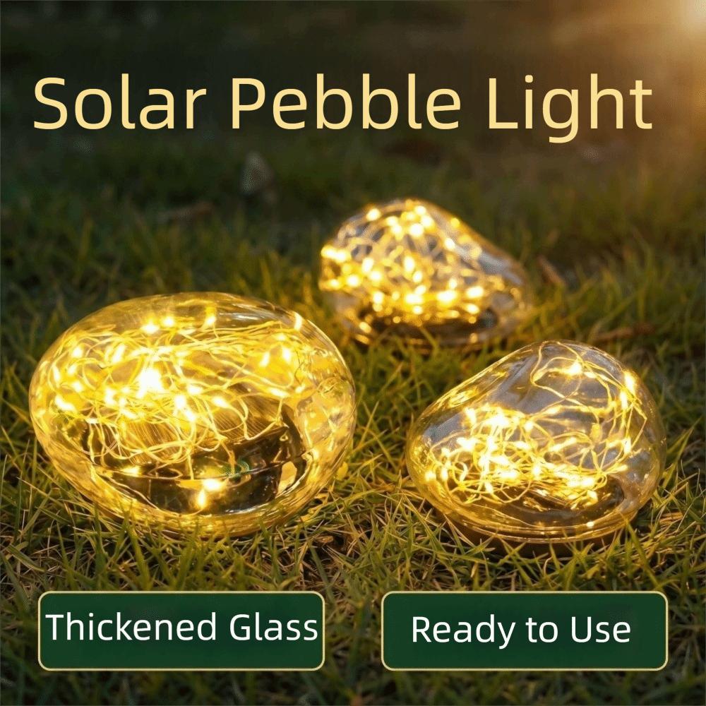 Energy Saving Solar Glass Ball Lights Waterproof Solar Lawn Lamp Outdoor Pebble Lamp Pathway