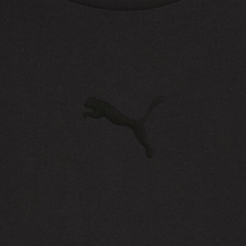 Puma Вязаная простая однотонная футболка с круглым вырезом и коротким рукавом Женские топы 637774-01