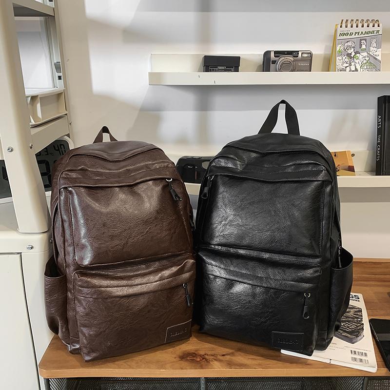 Мужской ретро рюкзак большой емкости дорожный рюкзак компьютерная сумка ПУ школьный рюкзак студент