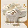 2025 Trendy Xiaohongshu Influencer Cute Cartoon Non-slip Thick-soled Summer Outdoor Closed-toe Slippers