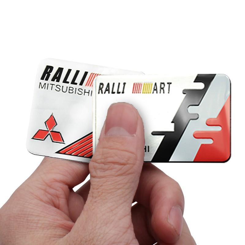 For Mitsubishi Ralliart Lancer 10 9 EX Outlander ASX L200 3D Aluminum Car Stickers Emblem Body Rear Trunk Tail Decal Accessories