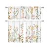 Curtain Valance, Wildflowers Spring Watercolor Flower Floral Print Plants Short Rod Pocket Window Treatment for Living Room, Bedroom, Kitchen,Bathroom