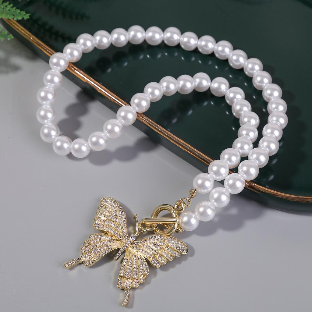 Necklace for Women Jewelry Fashion Necklace Double Layer Hip Hop Niche Premium Sense Hip Hop Butterfly Pendant Necklace Female Elegant Necklace
