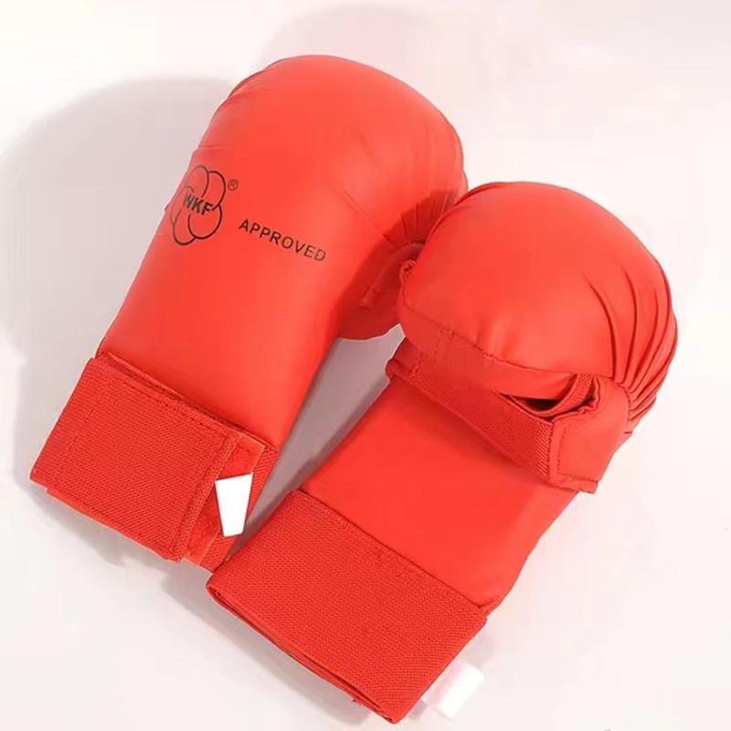 1pair Karate Glove PU Multi-Layer Composite Liner Sanda MMA Fighting Training Glove Hand Protection Glove Sports Protective Gear