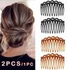 2/1pcs French Hair Comb Hair Accessories Straight Teeth Hair Clip Hair Side Comb Bridal Wedding Veil Comb Retro Weaving Effect