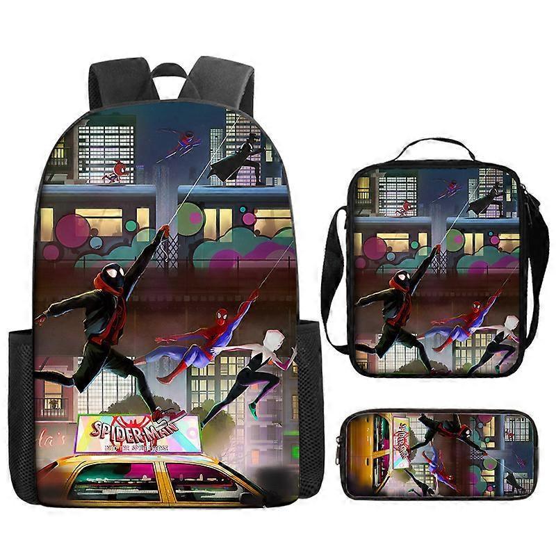 New Marvel Spider-Man Backpack Primary and Secondary School Bag Large Capacity Anime Cartoon Backpack Lunch Bag 25 -NMAOV